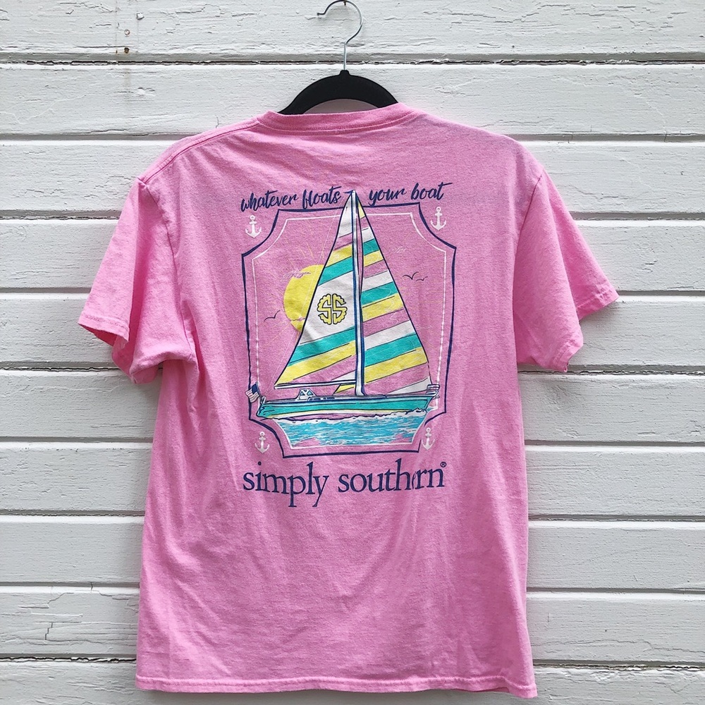 Simply Southern Pink T-shirt Size M